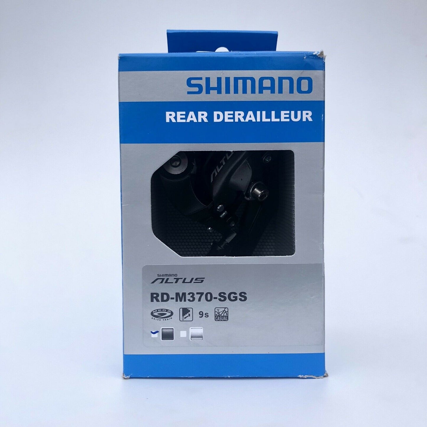 SHIMANO RD-M370 SGS 9 Speed BLACK Rear Derailleur Long Cage MTB Bicycle Bike RD 370