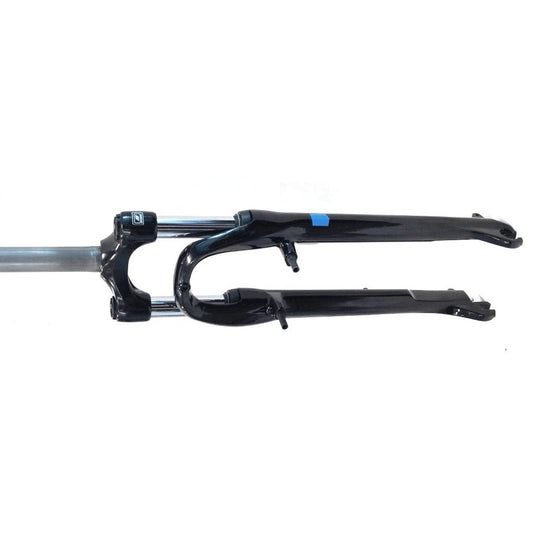 SR Suntour 700c Suspension Fork - 63mm Travel, Threadless, Coil Spring, Alloy Crown, V-Brake Pivot, 9mm Axle, Black