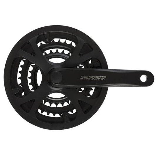SR Suntour Shimano - alike Altus FC-M311 Chainwheel Set - 175mm, 3x7/8spd, Square Taper BB, Black