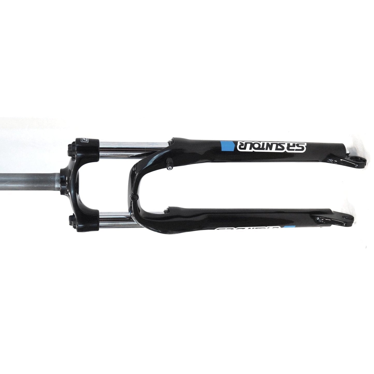 SR Suntour XCE 26" Suspension Fork - 100mm Travel, 9mm Axle, Coil Spring, Preload Adjuster, 1 1/8" Steerer, Disc, Black