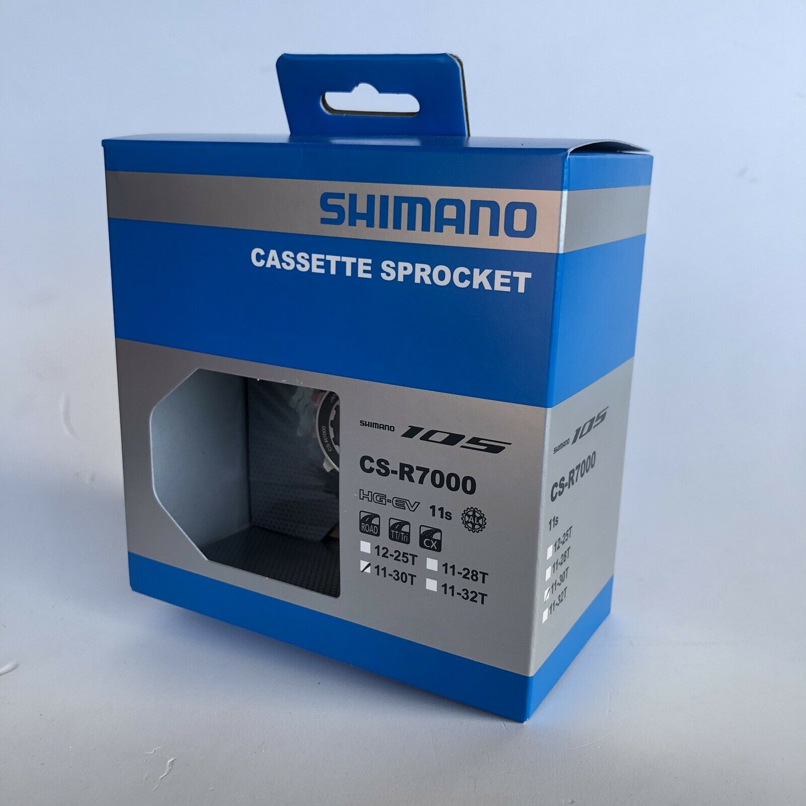 Shimano 105 CS-R7000 11-30T 11sp Road Cassette Silver