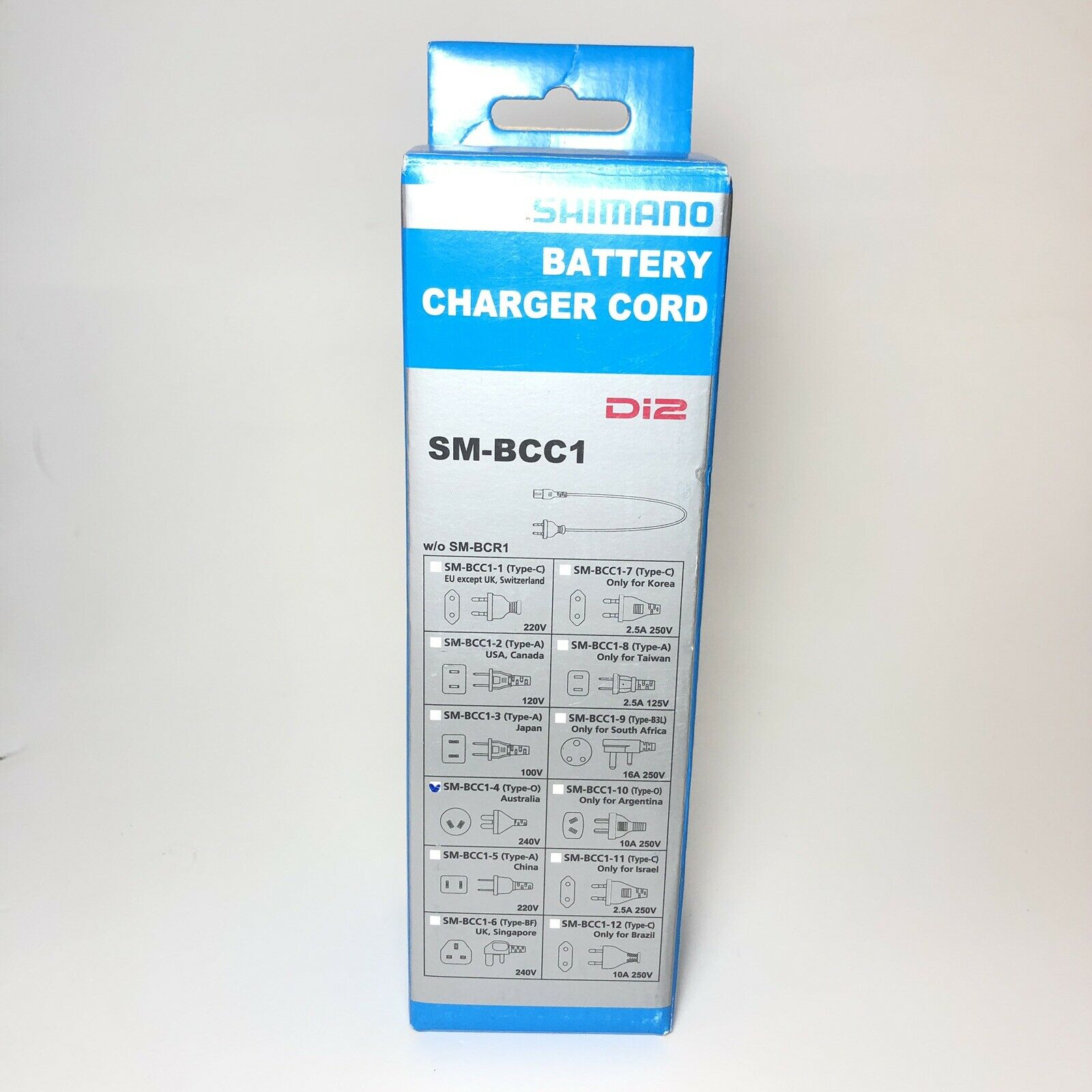 Shimano SM-BCC1-4 240V Power Cable For Di2 Battery Charger
