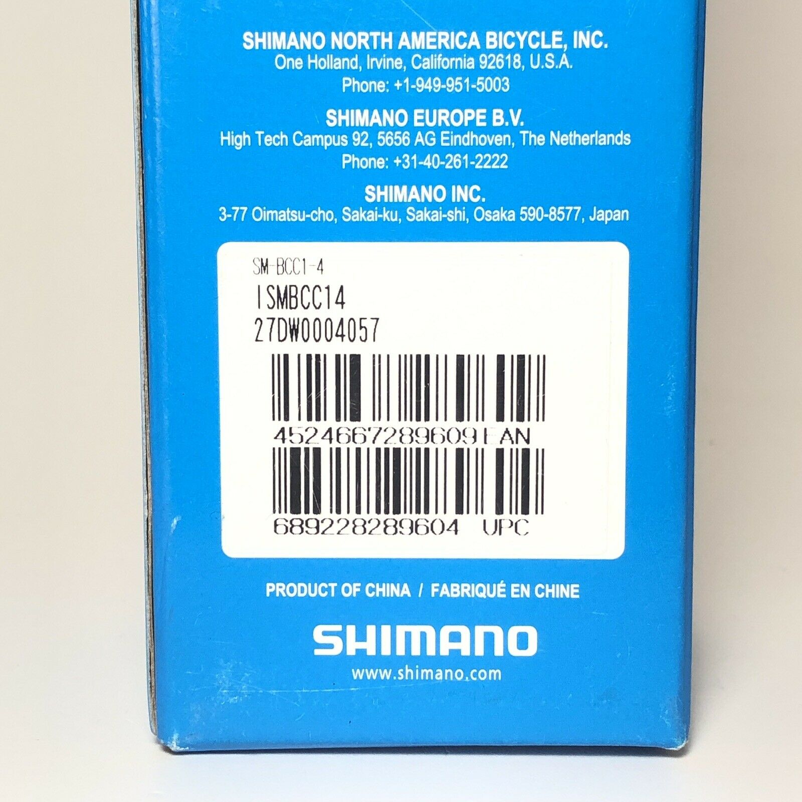 Shimano SM-BCC1-4 240V Power Cable For Di2 Battery Charger
