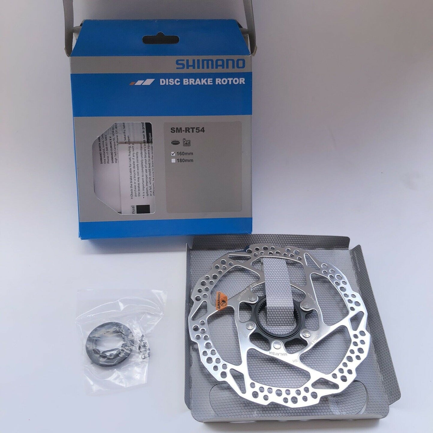 Shimano SM-RT54 CentreLock Disc Brake Rotor Stainless 160mm Alivio ESMRT54S