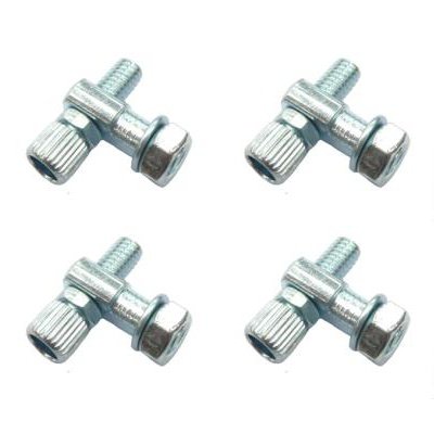 Steel M6 Brake Cable Adjusting Set - Pack of 4