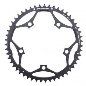 Stronglight Type S Road Chainring - 7075 CNC, Black, 130 BCD, 53T