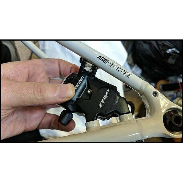 TRP HY-RD Flat Mount Cable Actuated HYDRAULIC Disc Brake Calliper Black 140/160