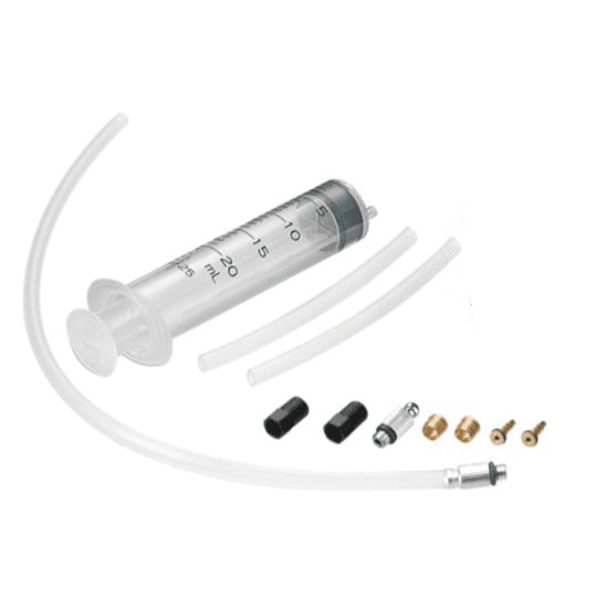 TRP Tektro/TRP Bleed Kit - Plastic Tubing, Hose Retainer, Compression Ferrules, Brass Inserts, Inlet/Outlet Valve