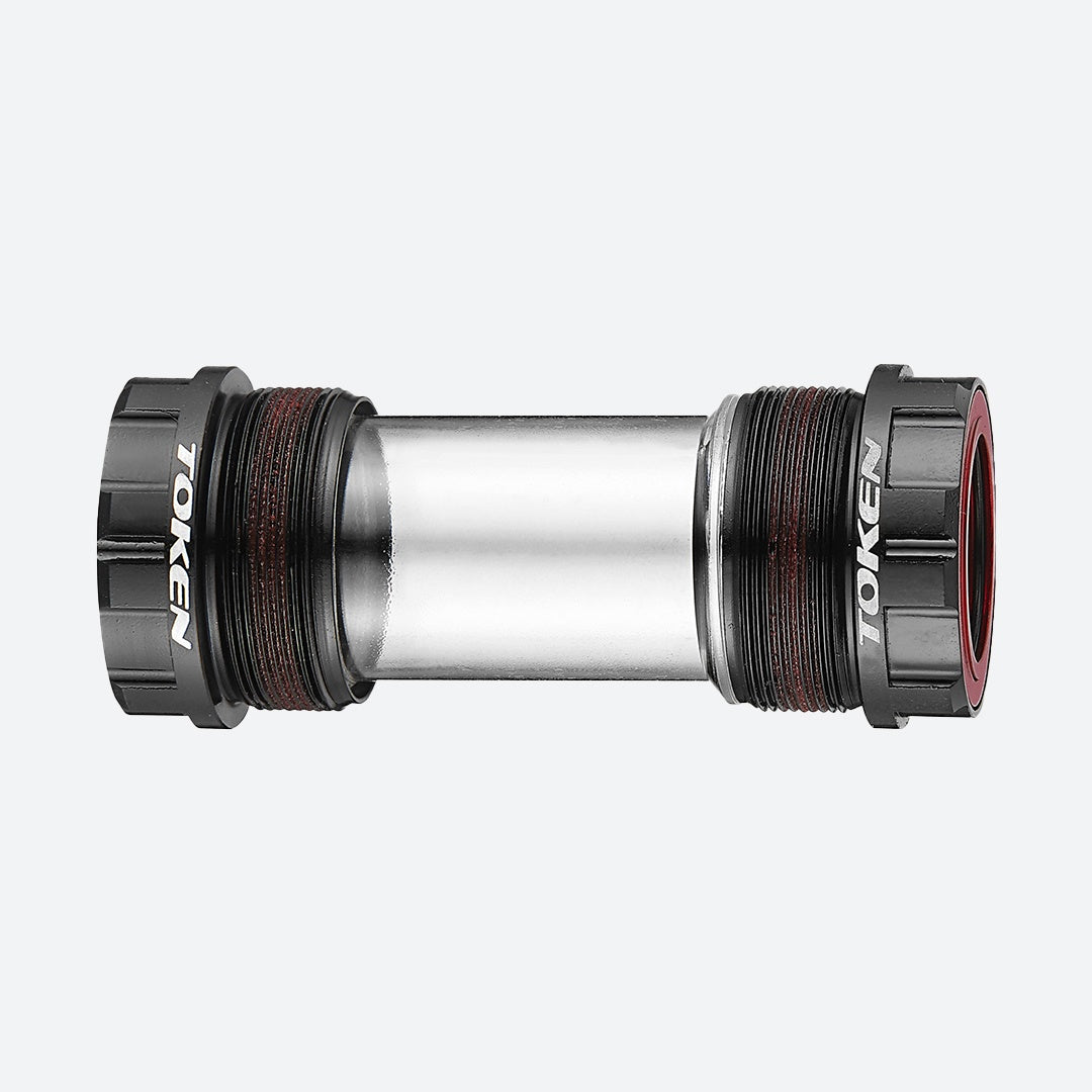 Token BSA 68mm External Threaded Bottom Bracket - Shimano/GXP 24mm - Premium Bearings - Black