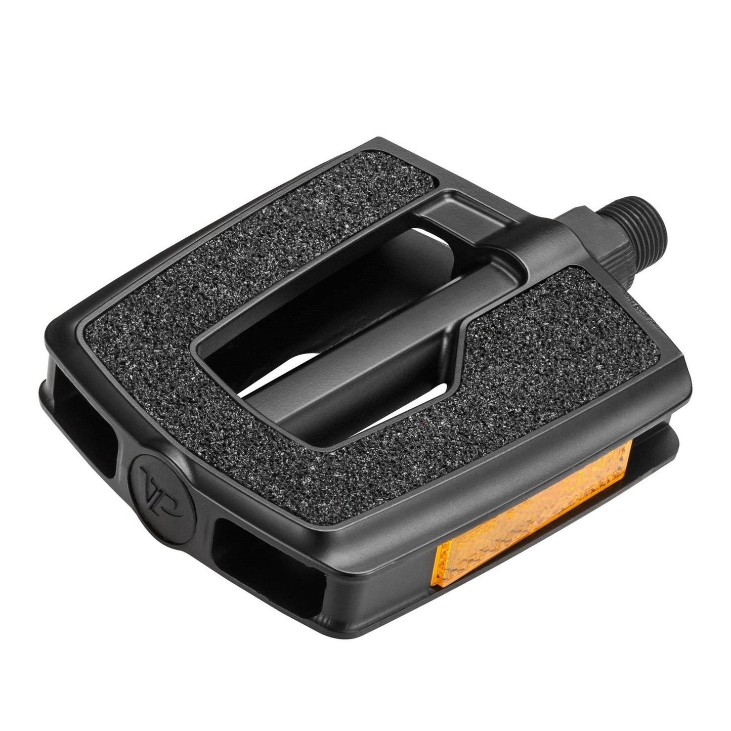 VP Black PP Body Pedals with Inlaid Grip Tread - 9/16"