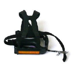 VP MTB Pedals 9/16" - PP Body with Toe Clips/Straps - Black