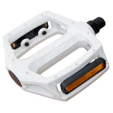 VP Wellgo BMX Pedals - Large Platform, One Piece Alloy Body, 9/16", White