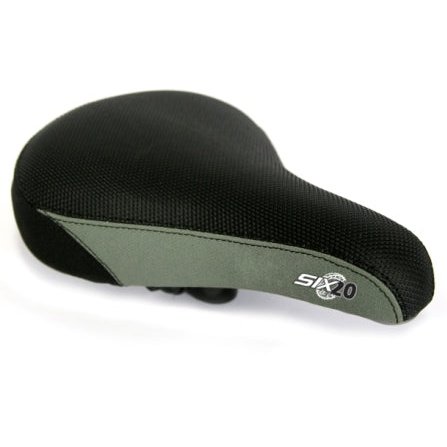 Velo Dirt Jump Saddle - 8mm Rails, Kevlar Side Panels, Grey/Black