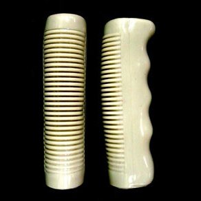 White Grips with Finger Grooves - 110mm