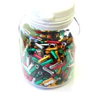 WireEndCap 2.3mm Dia Mixed Colors 500ct