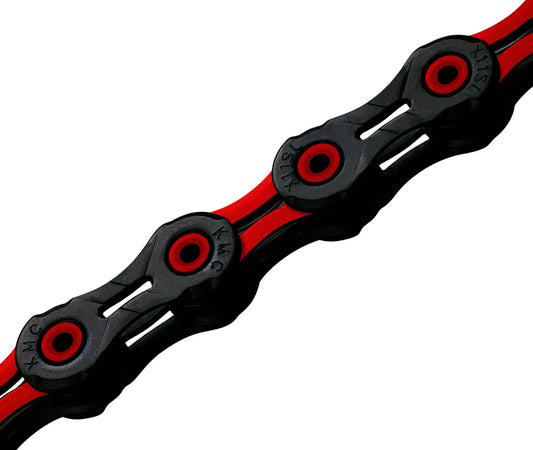 KMC DLC11SL 11-Speed Chain - Red/Black - Diamond Hard