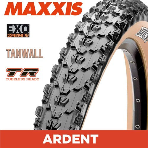 Maxxis ARDENT 27.5 X 2.40 Folding 60TPI EXO TR (TAN WALL)