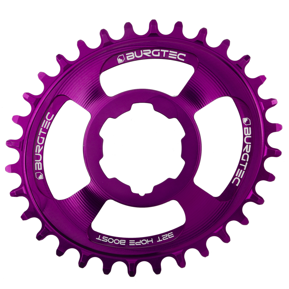 Burgtec Oval Chainring 30T Hope Boost Direct Mount Purple Rain
