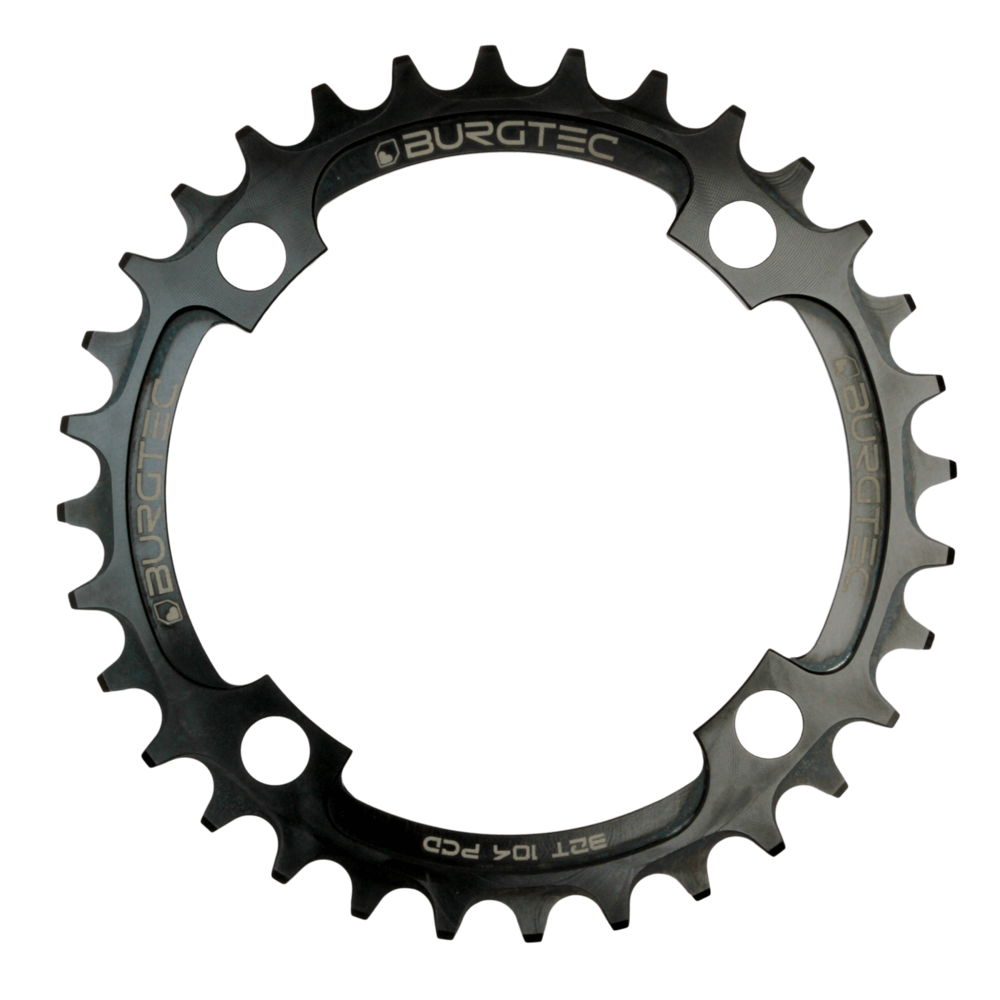 Burgtec Thick-Thin Chainring 32T 104mm BCD Black