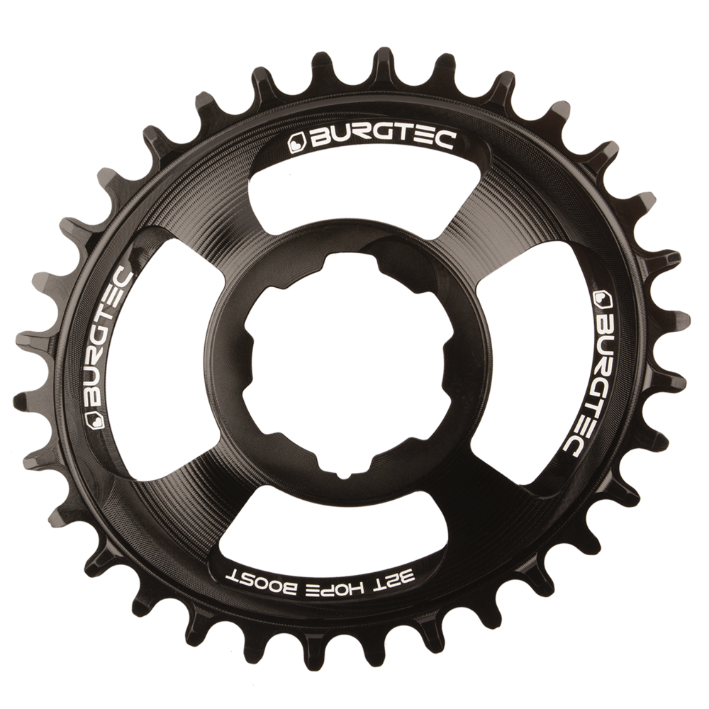 Burgtec Oval Chainring 30T Hope Boost Direct Mount Black