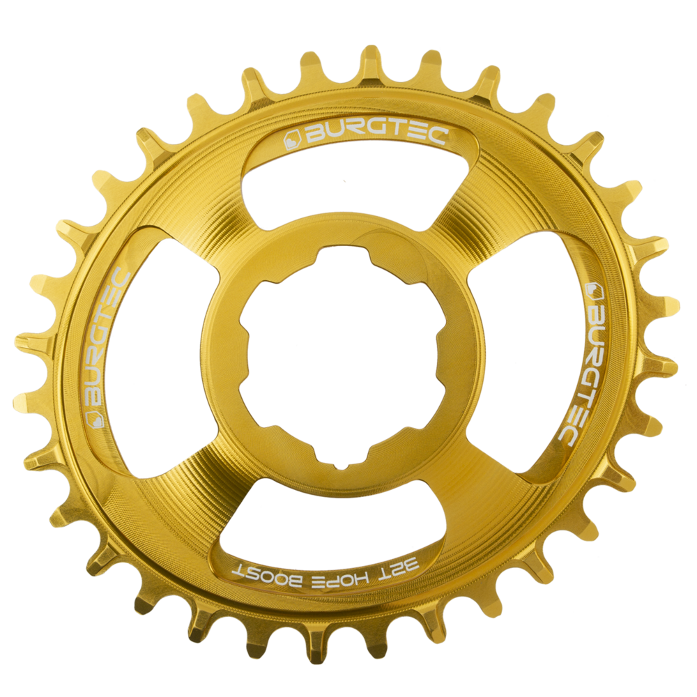 Burgtec Oval Chainring 30T Hope Boost Direct Mount Gold