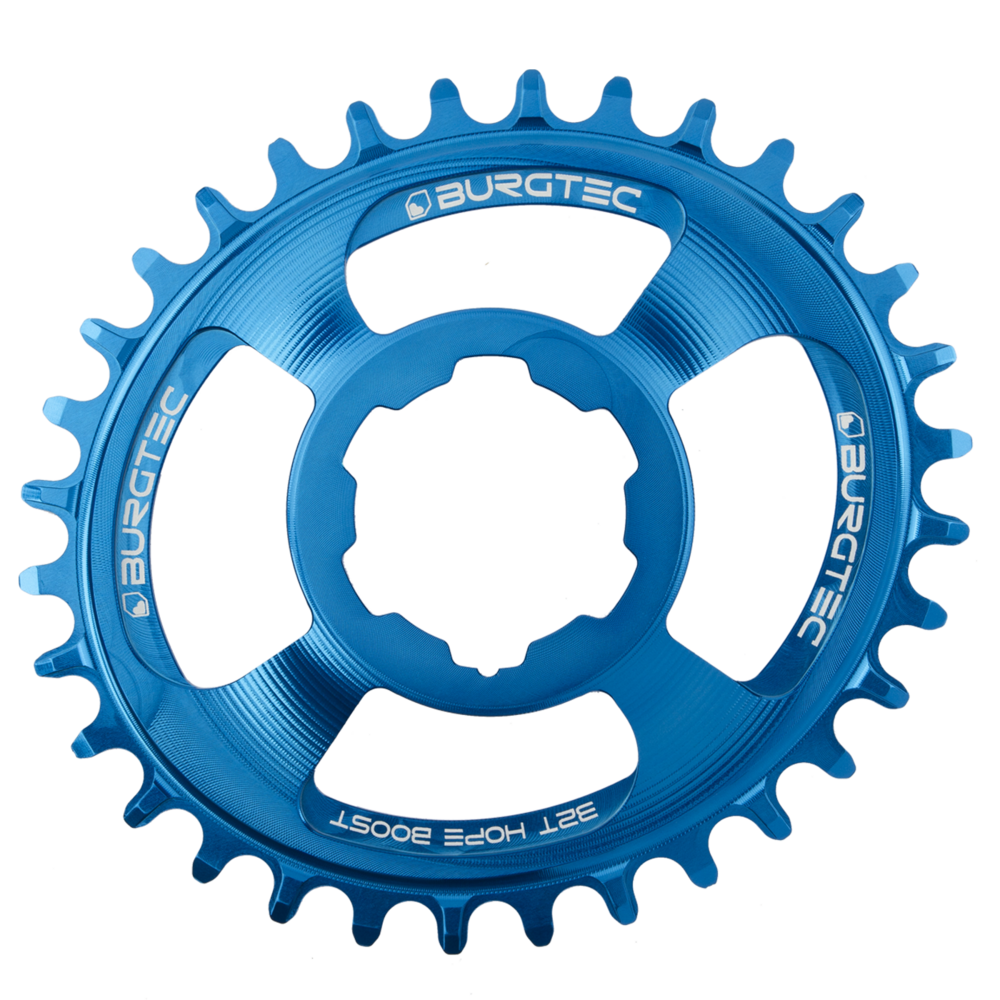 Burgtec Oval Chainring 32T Hope Boost Direct Mount Deep Blue