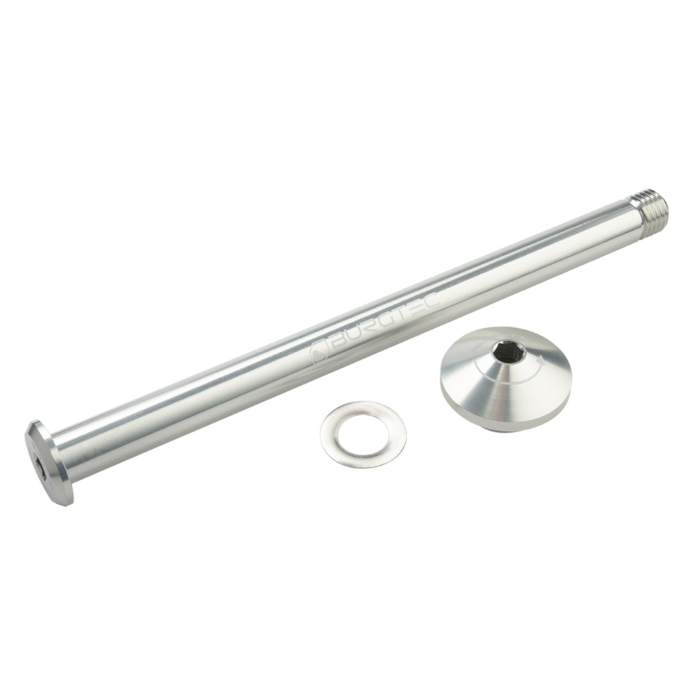 Burgtec Yeti 171mm M12x1.5 Rear Axle Rhodium Silver