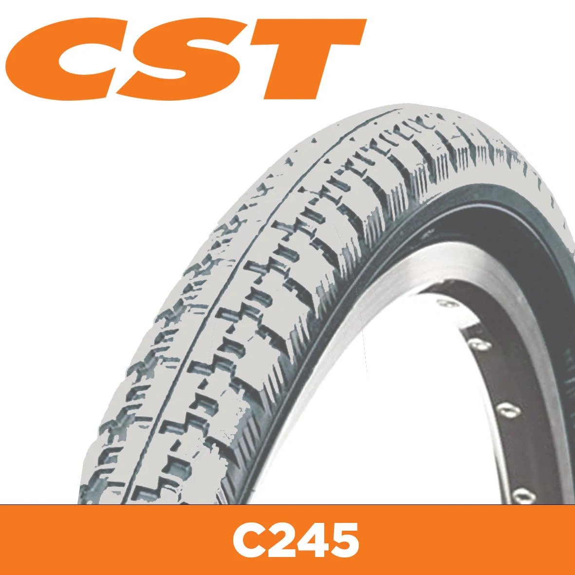 Cst 24 X 1 3/8 Wc Grey Tyres - 24" For Wheelchair Or Cruiser