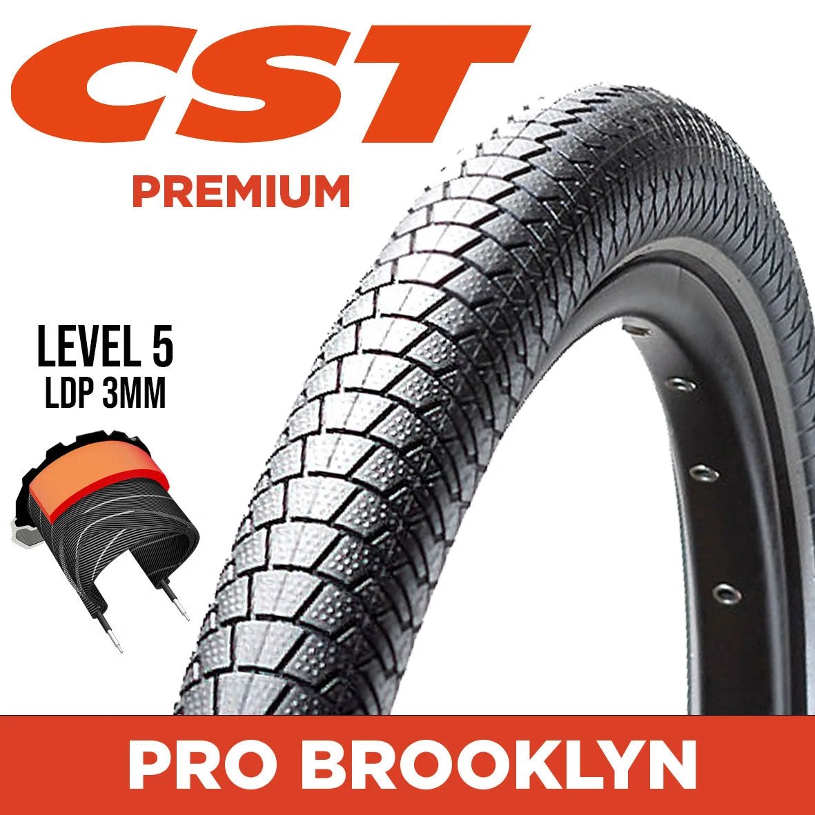 Cst 27.5 X 2.0 Pro Brookl Tyres - Puncture Resistant For Mountain Bikes