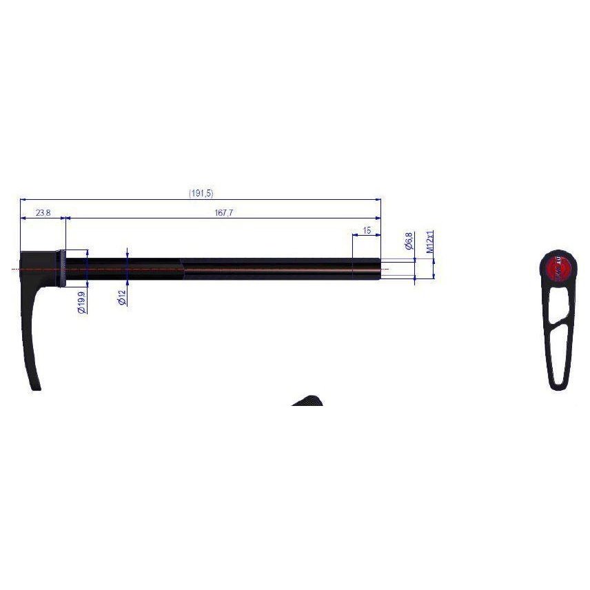 Dt Swiss RWS 12 142 167.7mm long 12x1mm