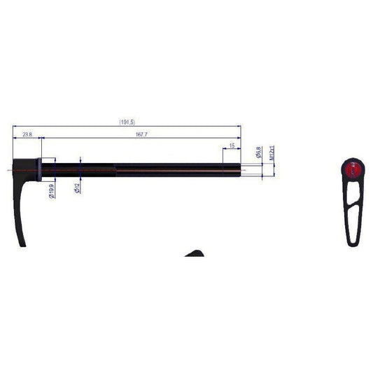 Dt Swiss RWS 12 142 167.7mm long 12x1mm