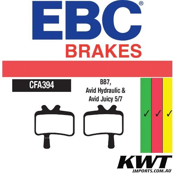 Ebc Pad394Hh Avid Juicy Red Disc Brake Pads