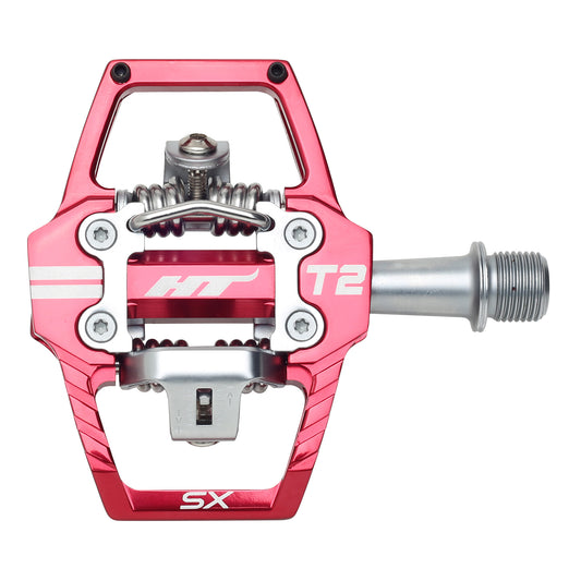 Ht T2SX Pedals Alloy / CNC CRMO - Red