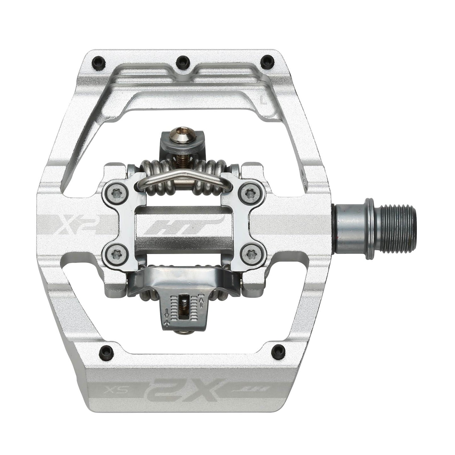 Ht X2-SX Pedals Alloy / CNC CRMO - Silver