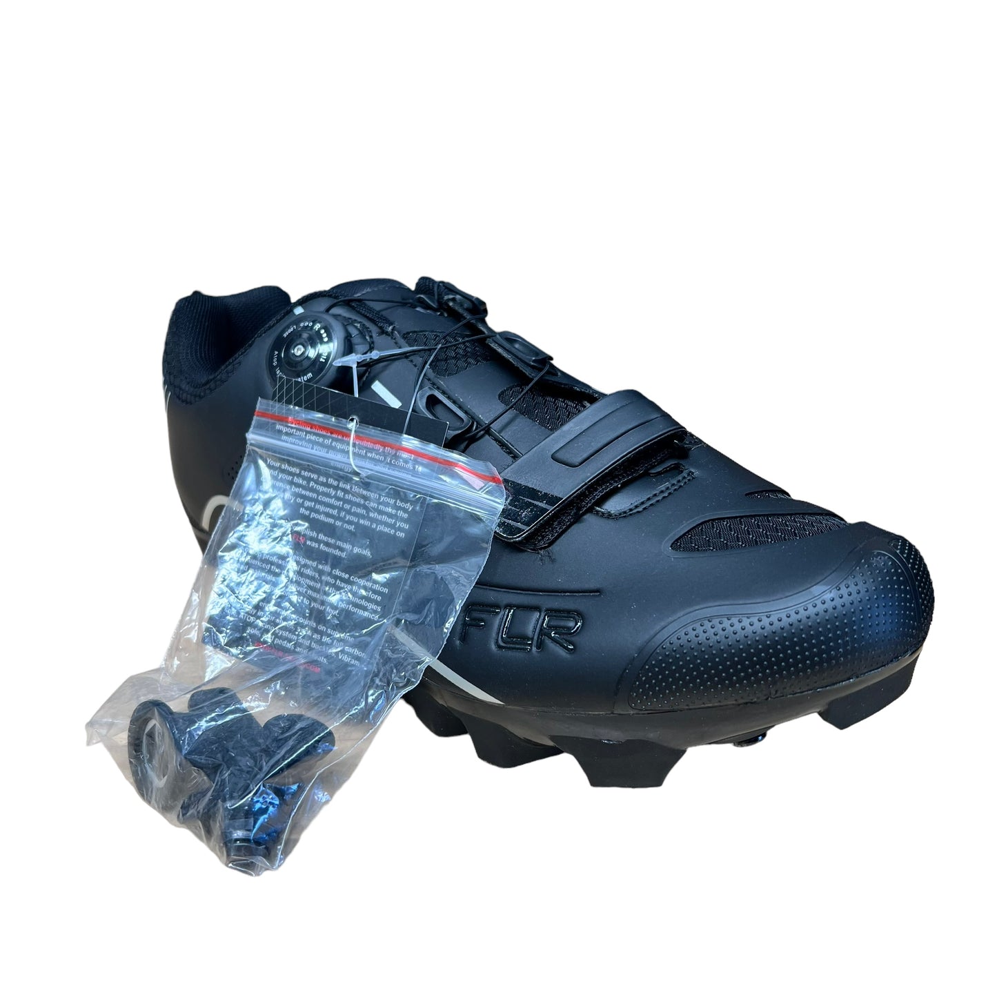 FLR Shoes F-75-II Elite MTB Shoes - Carbon Plate, Single Dial, Size 44, Black