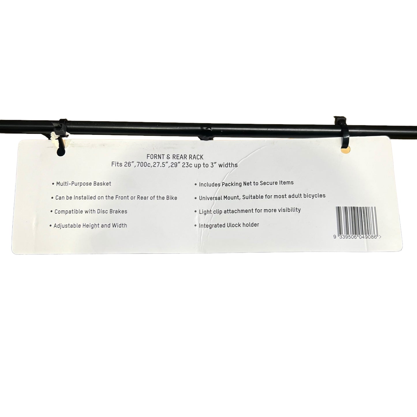 Alloy Front / Rear Rack with Fixed Basket - Heavy Duty, 10kg Weight Limit