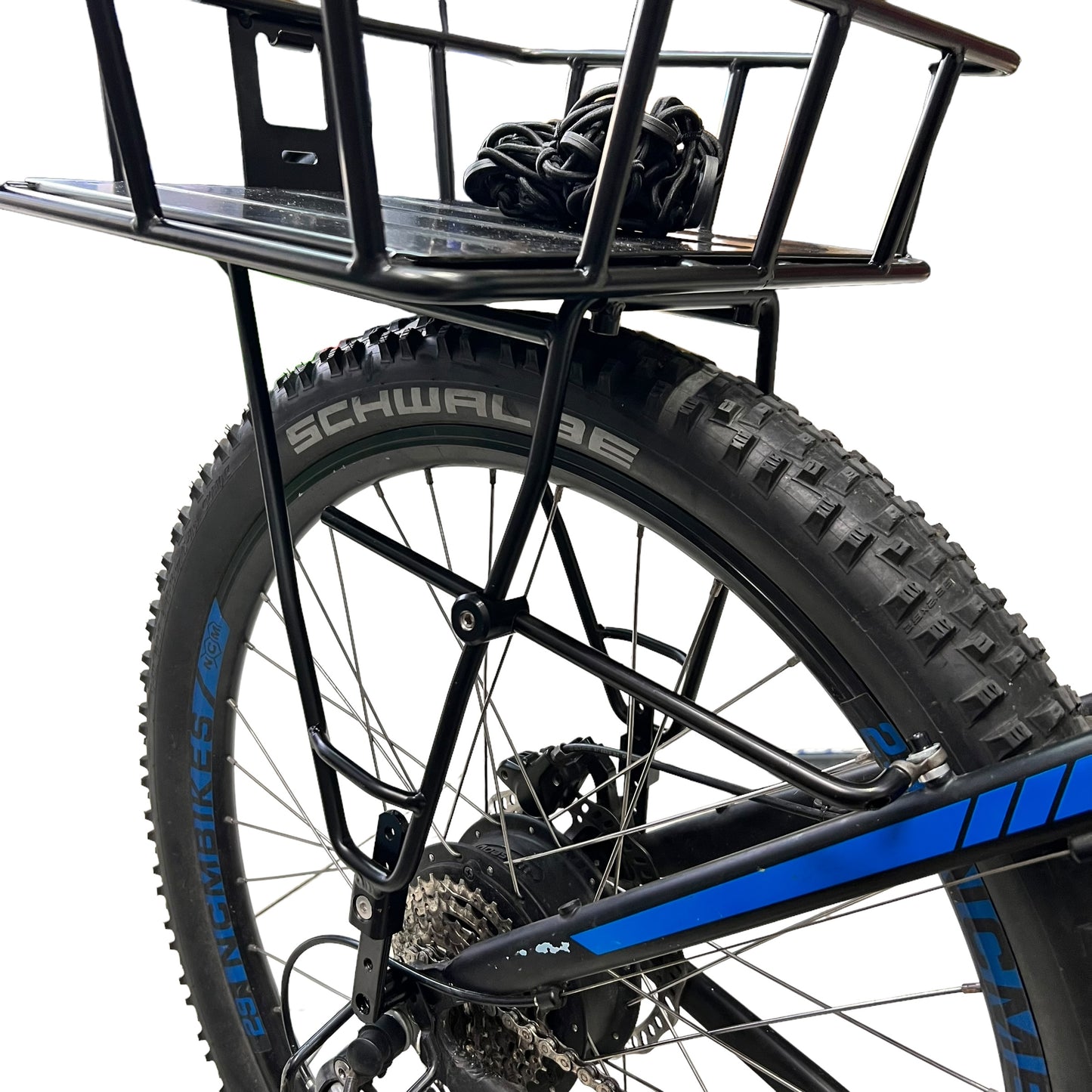 Alloy Front / Rear Rack with Fixed Basket - Heavy Duty, 10kg Weight Limit