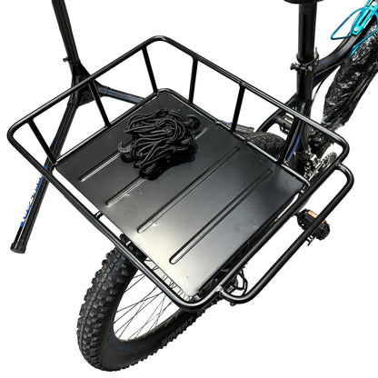 Alloy Front / Rear Rack with Fixed Basket - Heavy Duty, 10kg Weight Limit