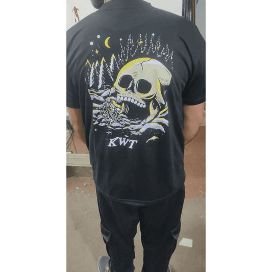 Kwt Skull T-Shirt Men'S Top - Black Cotton Apparel