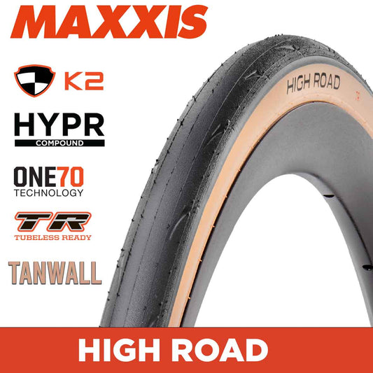 Maxxis High Road 700X28 Hypr Zk Tubeless Tyres - Road Cycling