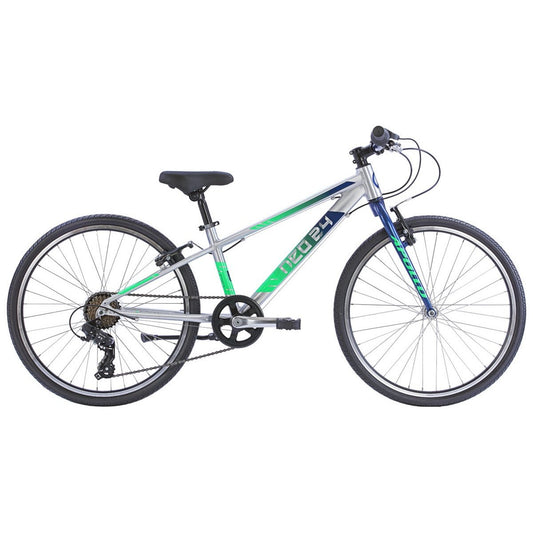 Neo+ 24 7s Boys Brushed Alloy / Navy Blue, Neon Green Fade