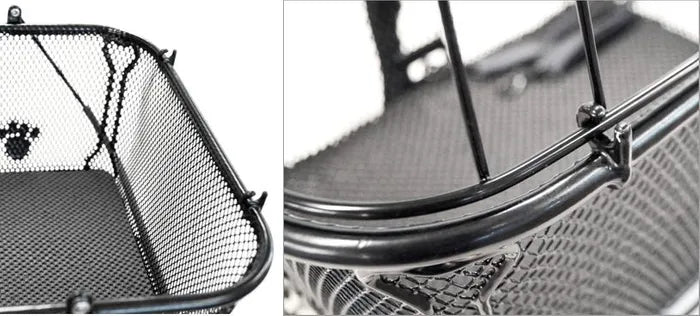 Pet Basket for Rear Rack - Quick Release Base, Dome Lid, Padded Base - 40x30x35cm