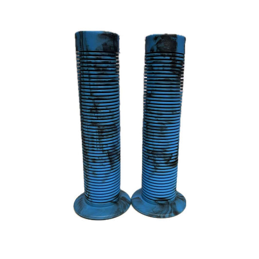Qbp Bmx Candysticks Blue Flatbar Grips - Accessories Included
