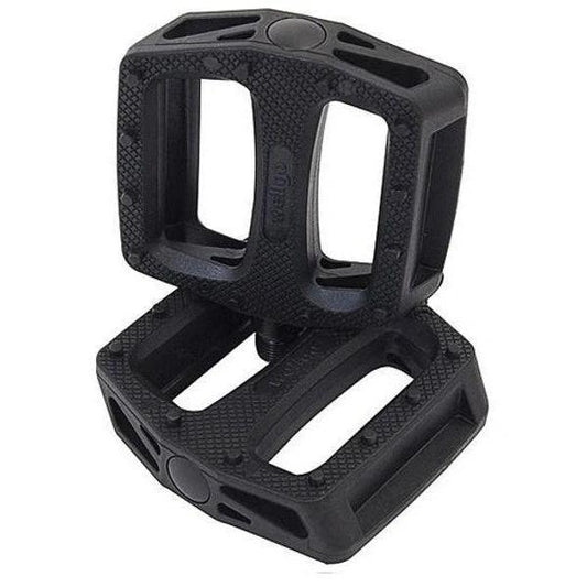 Qbp Bmx Platform Pedals - Black, Durable, Lightweight