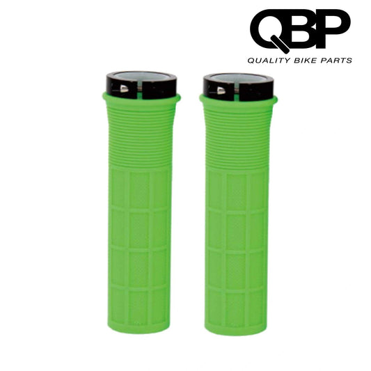 Qbp Lockon Lime Mtb Grips - Flatbar Grip Accessories