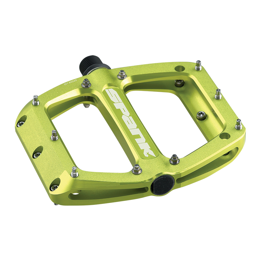 Spank Spoon 100 Flat Pedals Medium Green 9/16"
