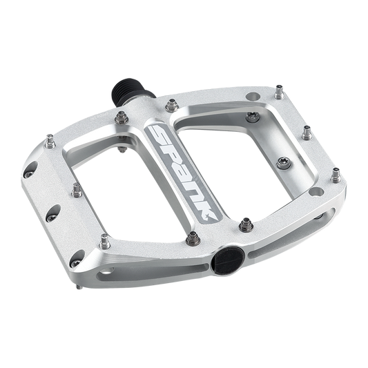Spank Spoon 90 Flat Pedals Small Raw Silver 9/16"