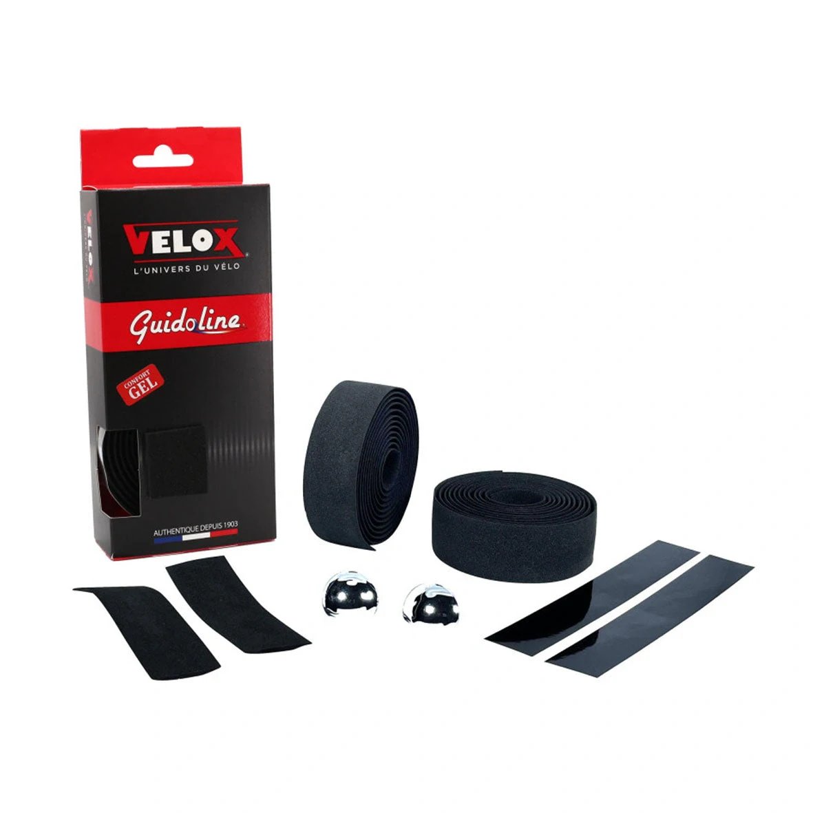 Velox Maxi Cork Gel Black Handlebar Tape - Dropbar Grips