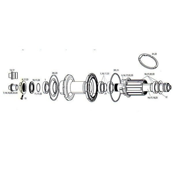 Zipp Clinch Nut and Screw Thread Rear 188 Black One Size