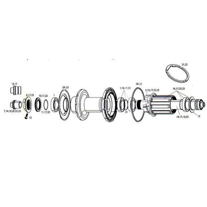 Zipp Clinch Nut and Screw Thread Rear 188 Black One Size